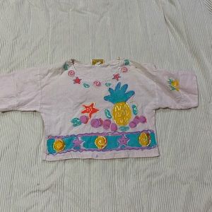 Vintage wearabouts light pink graphic set with sparkles, stains seen in pictures